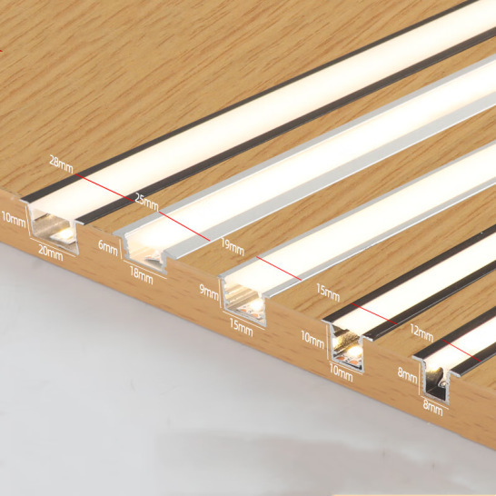 LED line-lined aluminium slots darkly embedded in black u model of aluminum alloy card slots