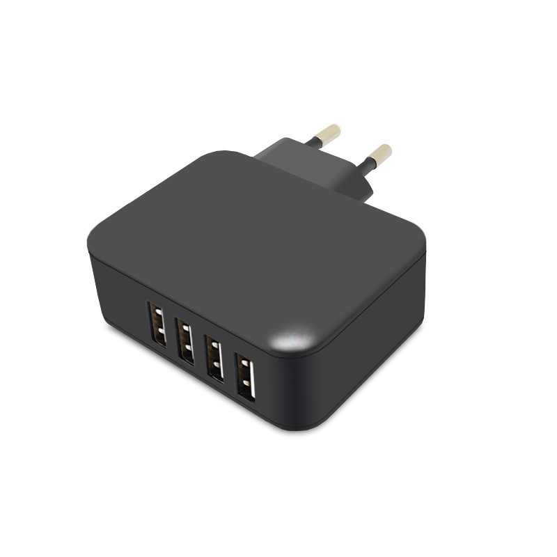 U.S.B. Large current 4A appliance for mobile phones, Euro-backed charger, 4 port, Europe and America export wholesale.