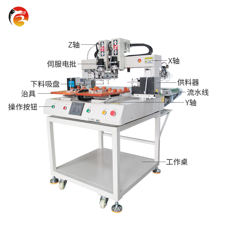 The automatic screw factory double-locks two screw-sucking snuff machines.