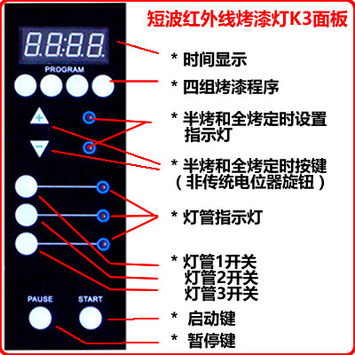 3150W Paint solidified ovens, short-wave infrared car painters, key-timed hours preheating.