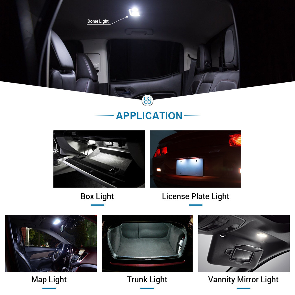 跨境爆款改裝汽配W5W T10 Led Canbus燈泡車內燈適用於寶馬E系