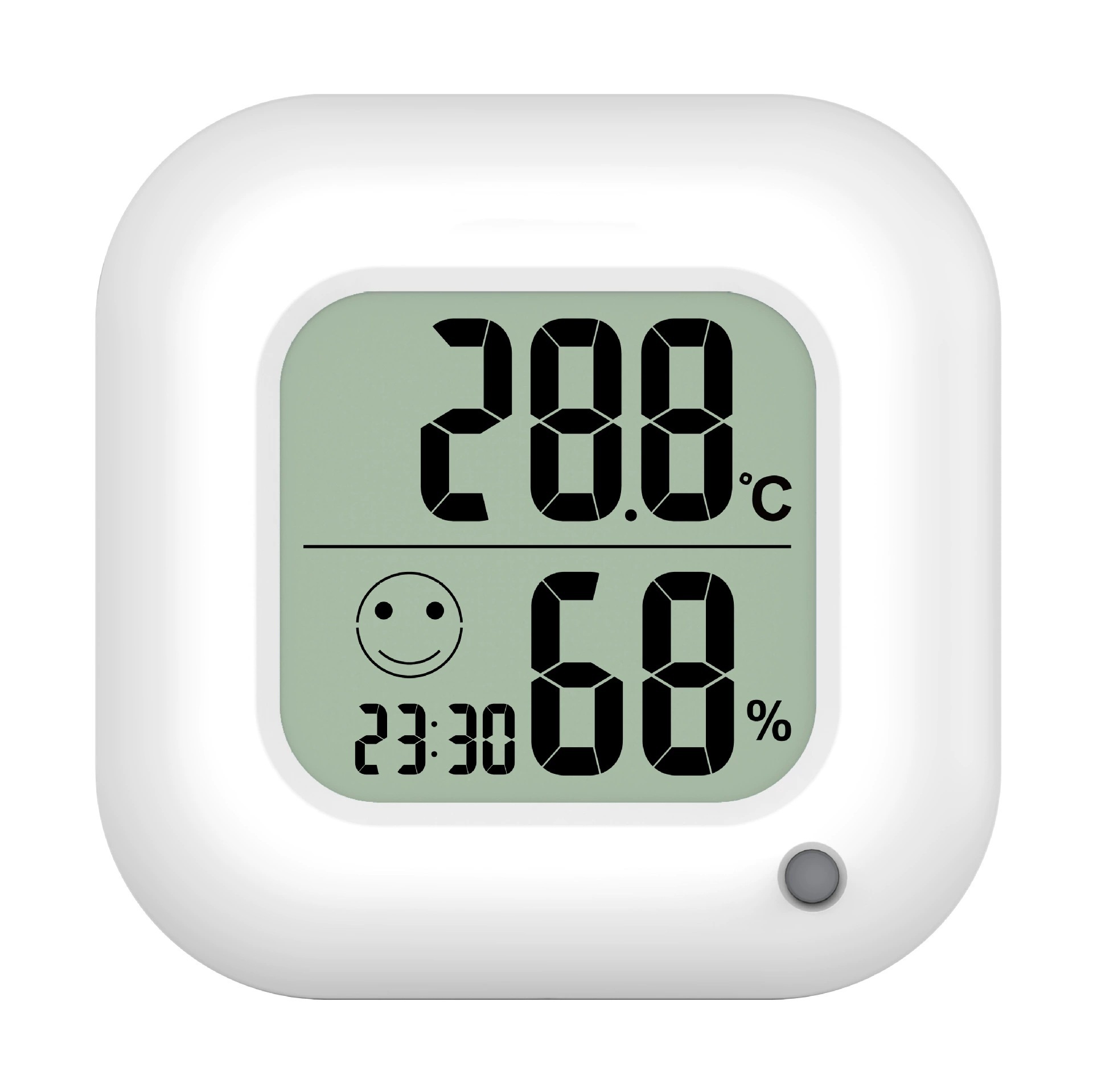 Emmett, multi-moderity thermometer time comfort smiles show a multi-colored temperature humidity table.