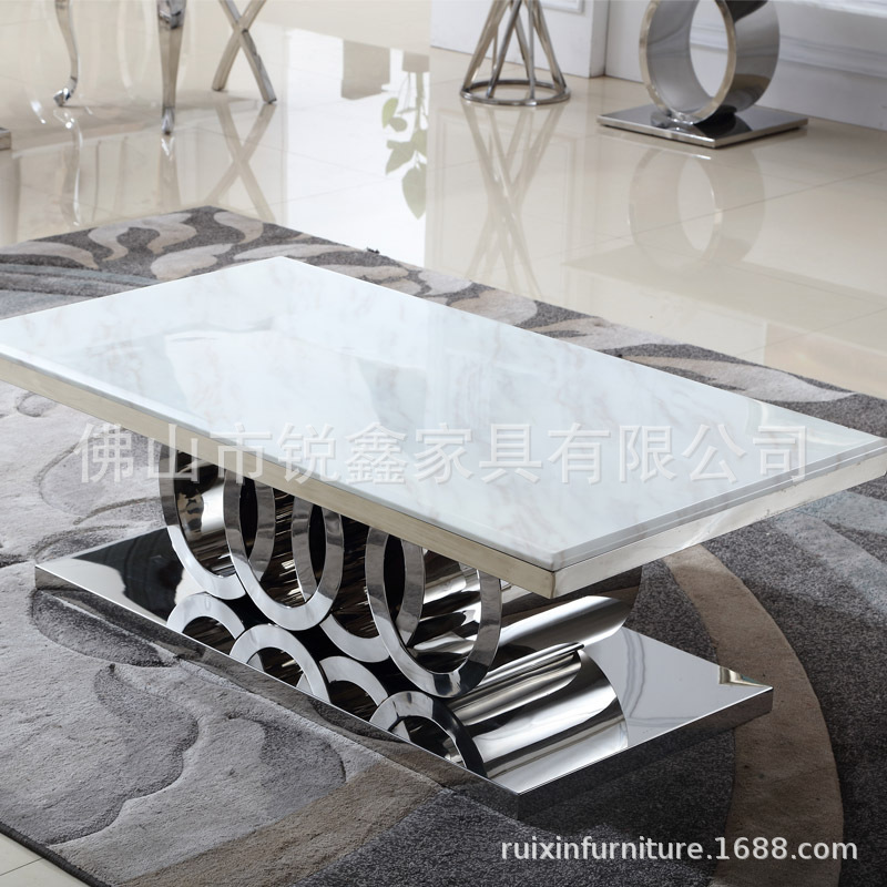 The luxurious steel marble family uses modern, simple table and chair, the TV cupboard, the Queen of Audi table.