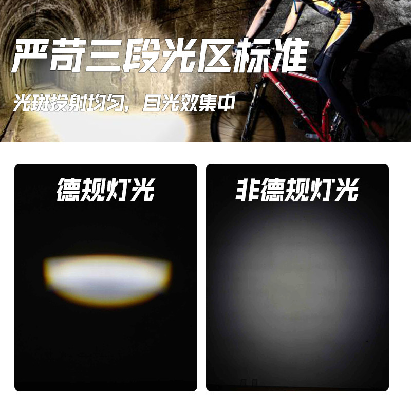 Cross-border new bicycle lamp headlights, water-resistant high-efficiency cell USB charged a mountain vehicle night ride light