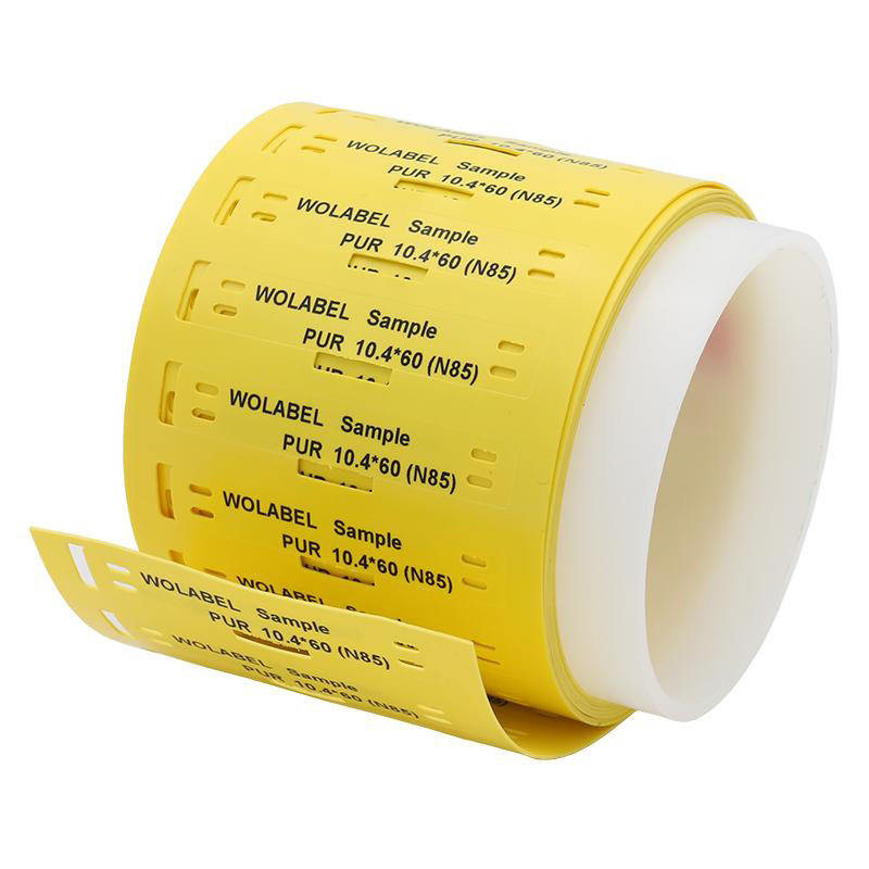 Thermal indentation of the 125-degree marking tube, text symbol suite, digital print code tube, wire identification tube.