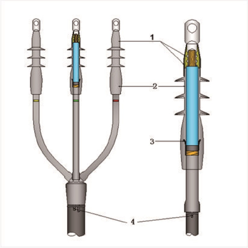厂家批发10KV三芯冷缩电缆附件，包括冷缩中间接头和冷缩终端现货