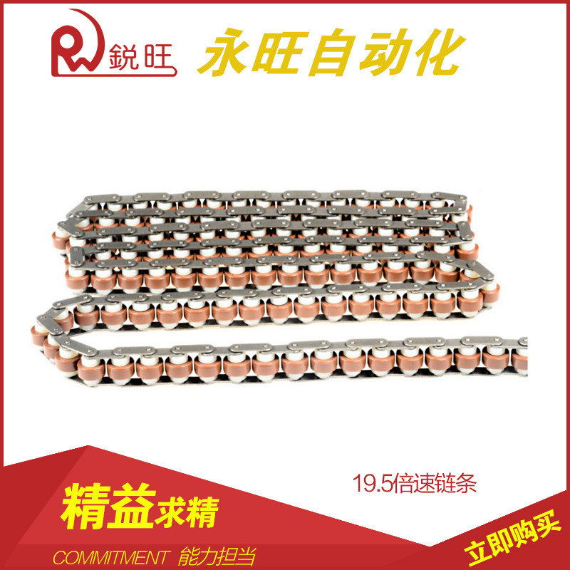 2.5 velocity chain BS25-C2068 19.05 from the Nilon chain factory with equipment for ageing lines