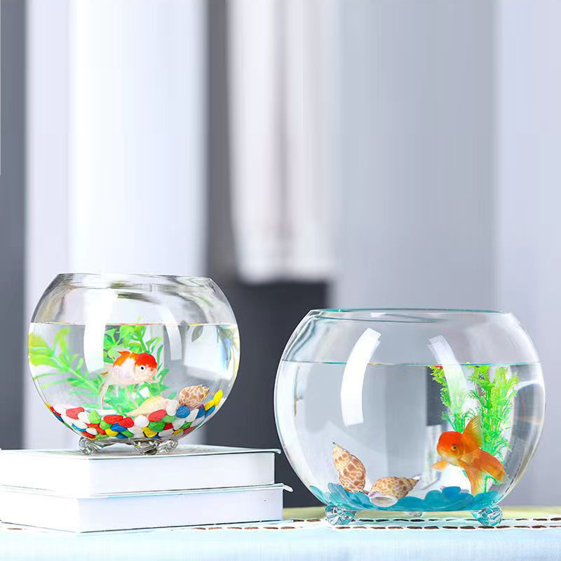 Ba cái bể cá thủy tinh ba chân, món quà sáng tạo được tô màu môi trường nhỏ, hàng hóa môi trường đa túi.