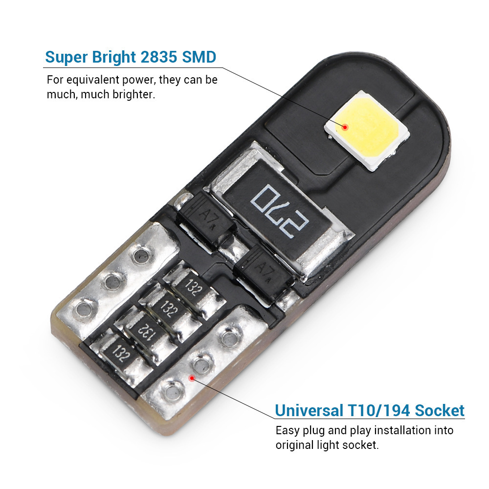 跨境爆款改裝汽配W5W T10 Led Canbus燈泡車內燈適用於寶馬E系