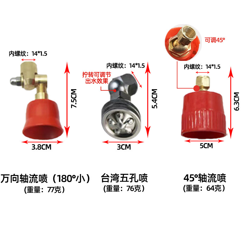 Direct sale of motorized petrol jets, and high pressure of copper jets to decipher the axle flow to the nozzle