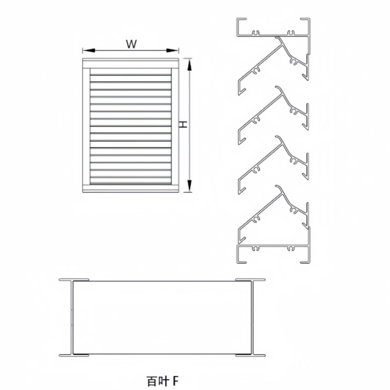 Aluminium alloys air-conditioning shielding column for Chinese aluminium engineering type 100 leaf series