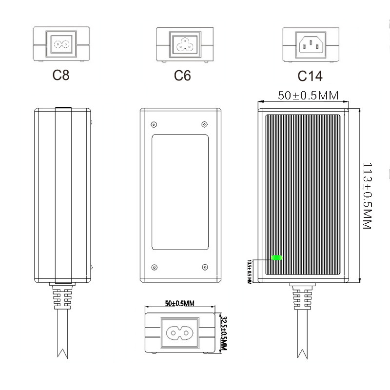 12V5A ตัวปรับไฟไฟ LED เข็มขัดไฟจอแอลซีดี 12V5000 มม. ผู้ ปรับ ตัว 60W