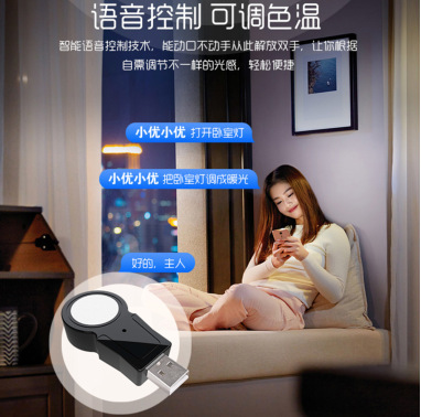 Provides universal AI smart voice assistant remote control LED nightlight wireless television air conditioning