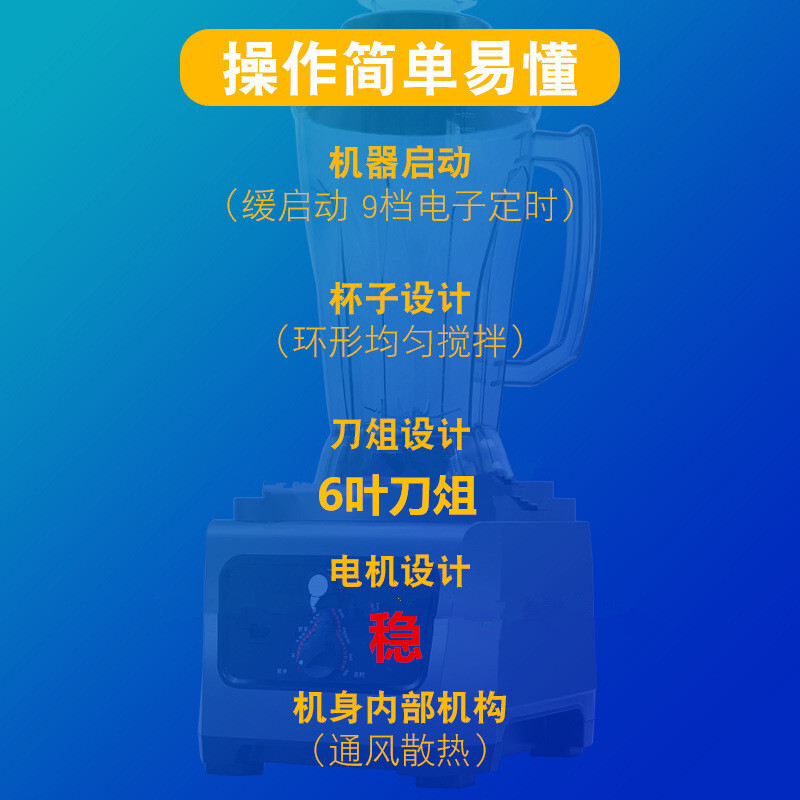 6.5L商用豆漿機早餐店用現磨無渣大容量破壁機料理機大功率果汁機