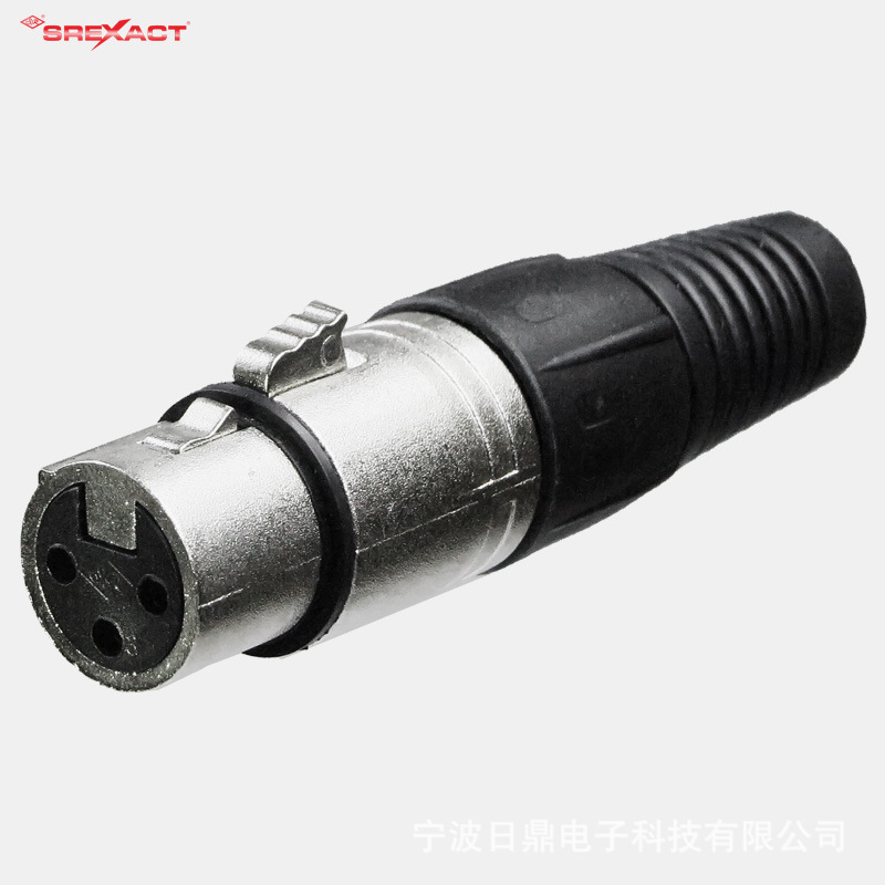 臺灣日升卡農（XLR）連接器母頭SVP556S/SVP556S-BK-PG