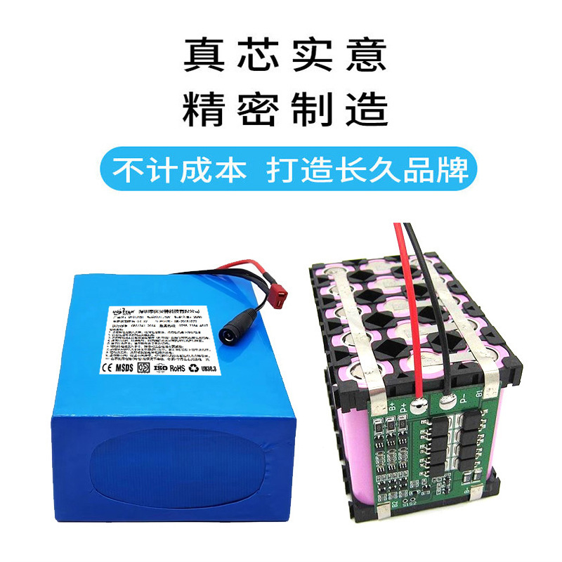 定製24V/36V/48V滑板車電動車動力電池儲能大容量充電鋰電池