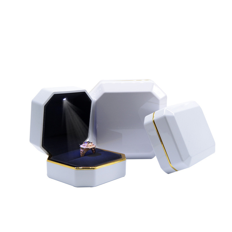 Hộp đèn LED ở nhà máy được vẽ bằng 8 góc hộp đựng đồ trang sức, hộp đóng gói