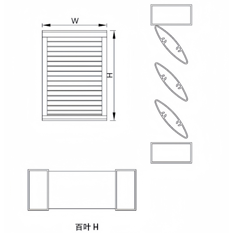 Aluminium alloys air-conditioning shielding column for Chinese aluminium engineering type 100 leaf series