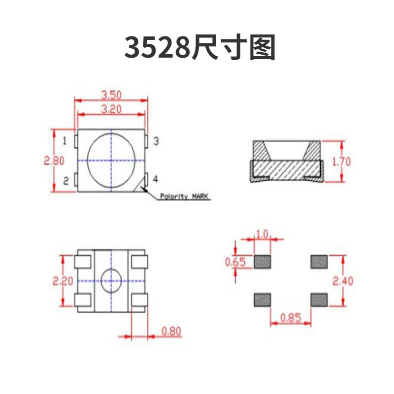 Hong Lin Sea 3528 Red and Green Blue 3528 RGB beads LED stickers 7 Color beads overlighted