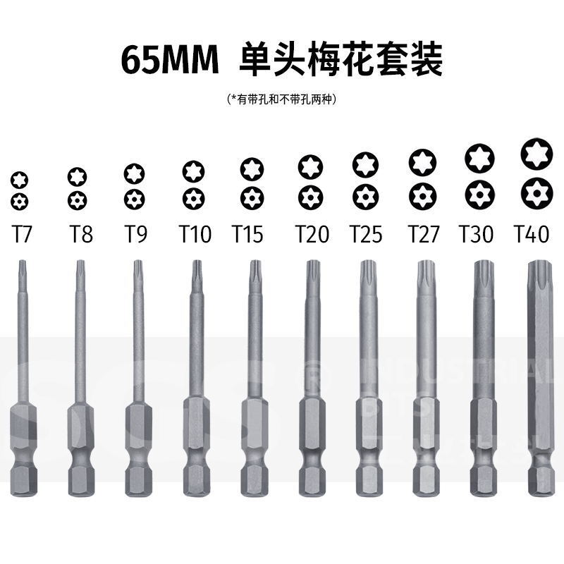 SGS suit 50-150 mm pore/ solid S2 screw pack T7-T40, six-point plum bar