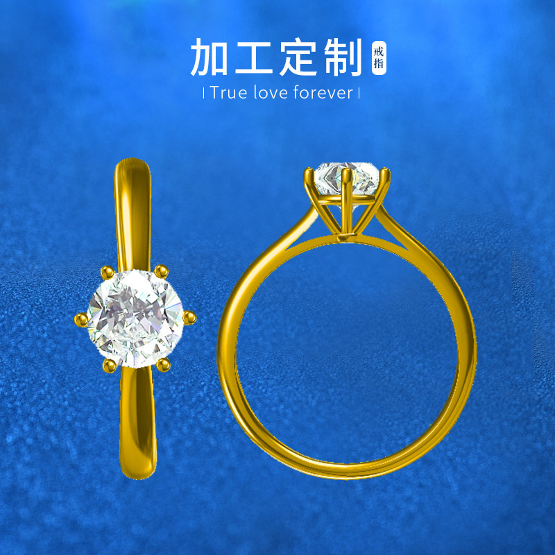 The processing of the new ring 925 pure silver-temperate diamond mimics a diamond ring closed to a lady.