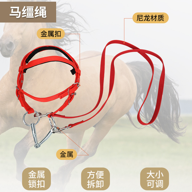 馬具用品 馬籠頭繩子騎馬水勒繮繩大小矮馬繮繩馬具型頭套配件