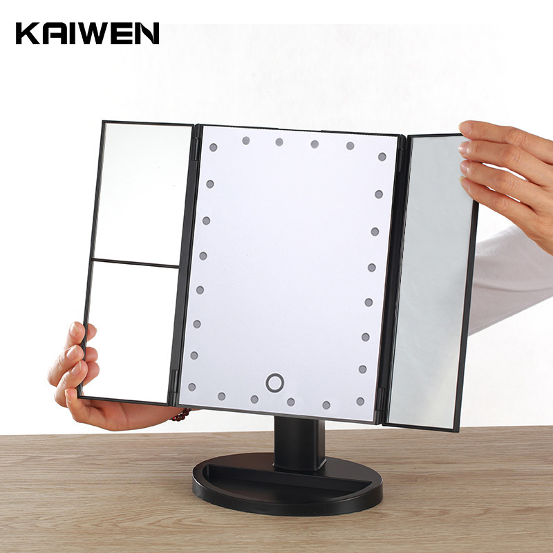 Gương Kevin 24LED, gương gấp đôi, gương gấp.