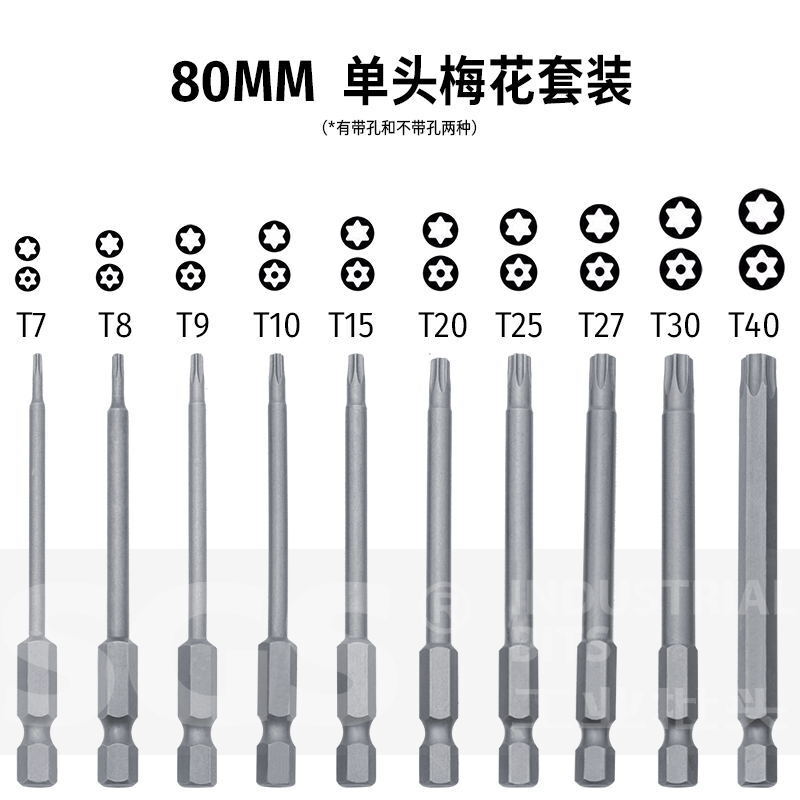 SGS suit 50-150 mm pore/ solid S2 screw pack T7-T40, six-point plum bar