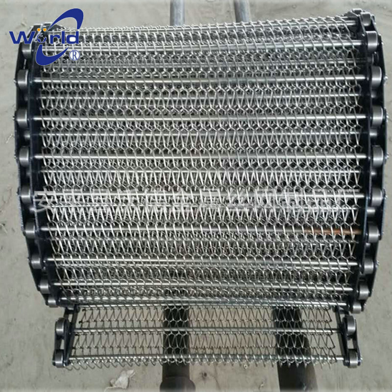 Dry delivery belts, food cleaning of the diamond-shaped conveyor belts, stainless steel XPE boiler delivery bands.