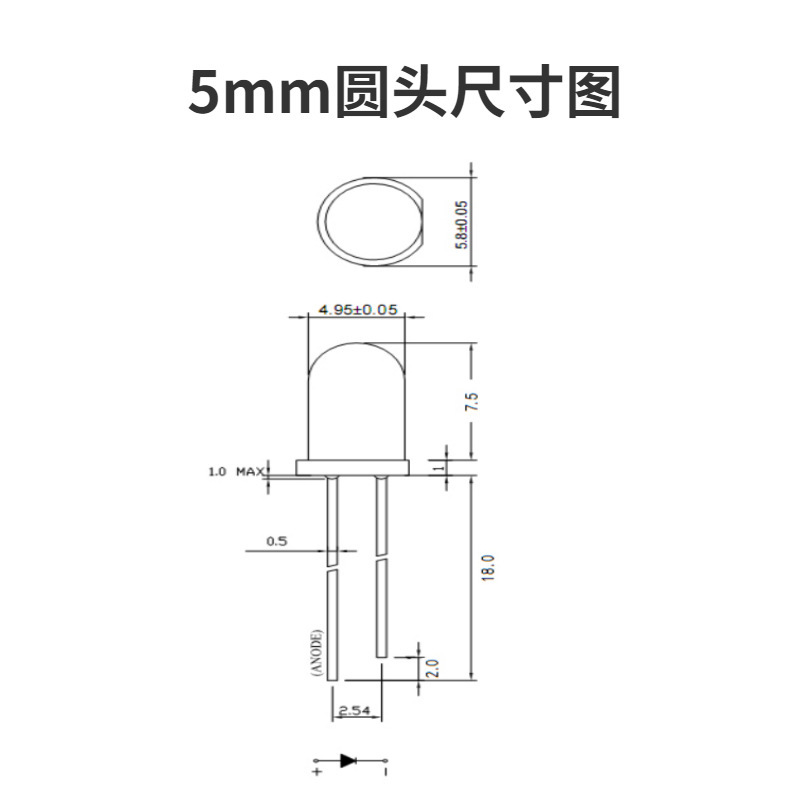 5mm roundhead transparent white light F5 white light 5mm bright white light F5 bright light diode