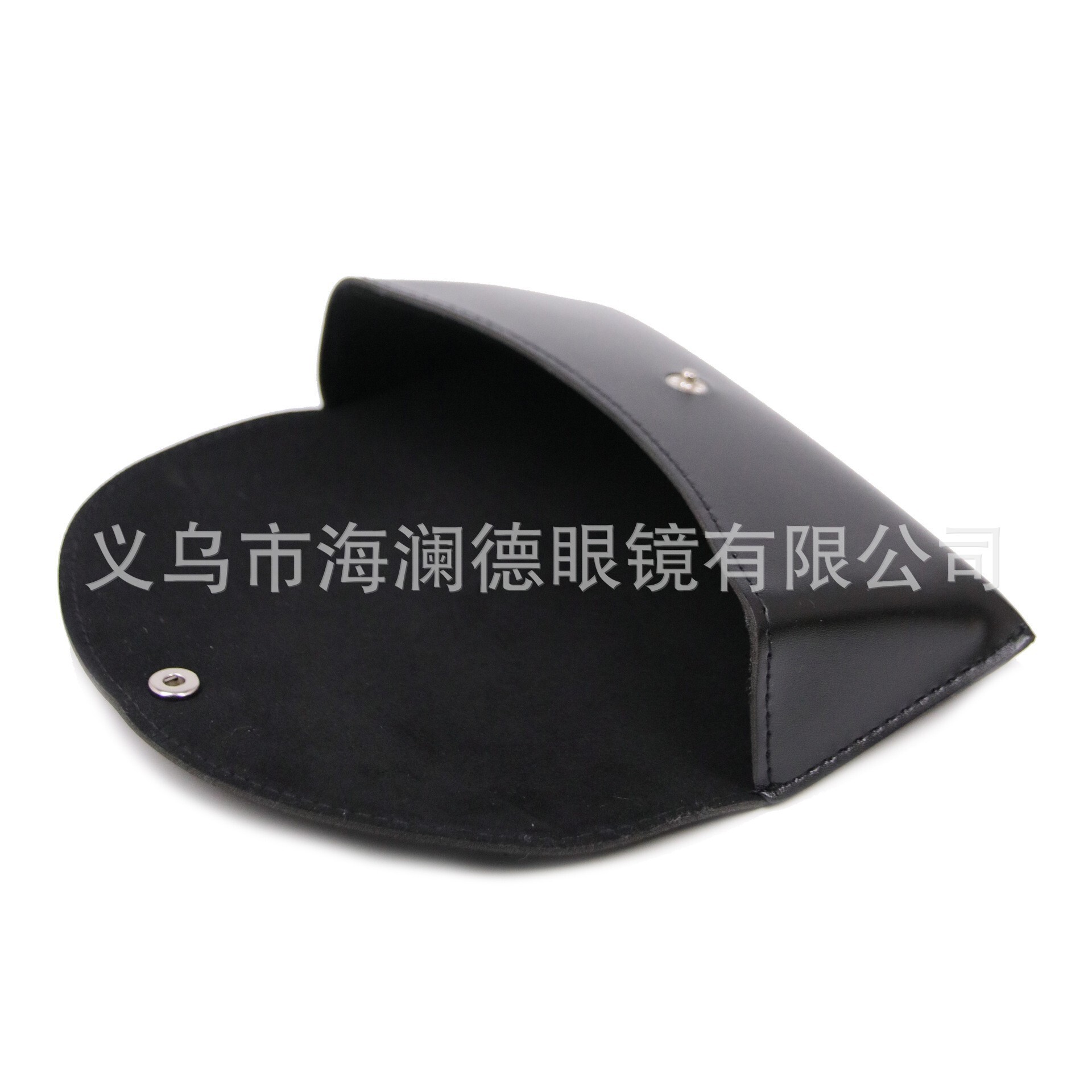 Precious, black PU leather glasses, nice and simple glasses bags, straight sales, wholesales.