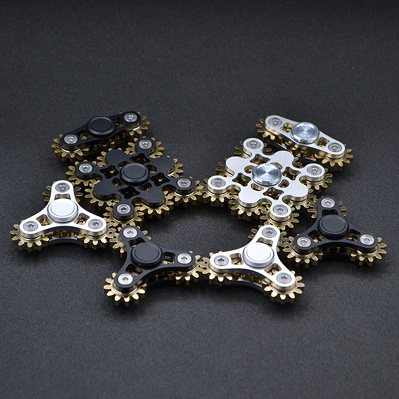 Nine-toothed finger-to-finger gyro-crazy gear-to-moment, 손 스피너 decompress EDC.