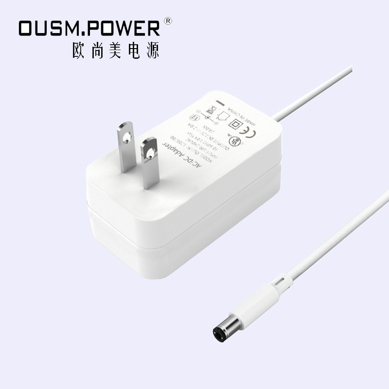 12v wall-dipped test adapter SAA, CE, UL, ETL, FCC-certified hairdresser