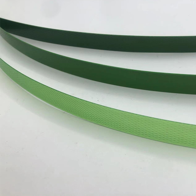 High-pulsive light-pressure PET plastics taped with green pett-transparent packaging of plastics tightens