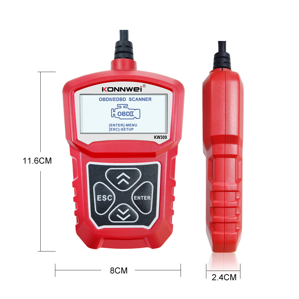 Seven-language Konnwei KW309 MS309 U480 obd2/eobd car failure diagnostic scanner