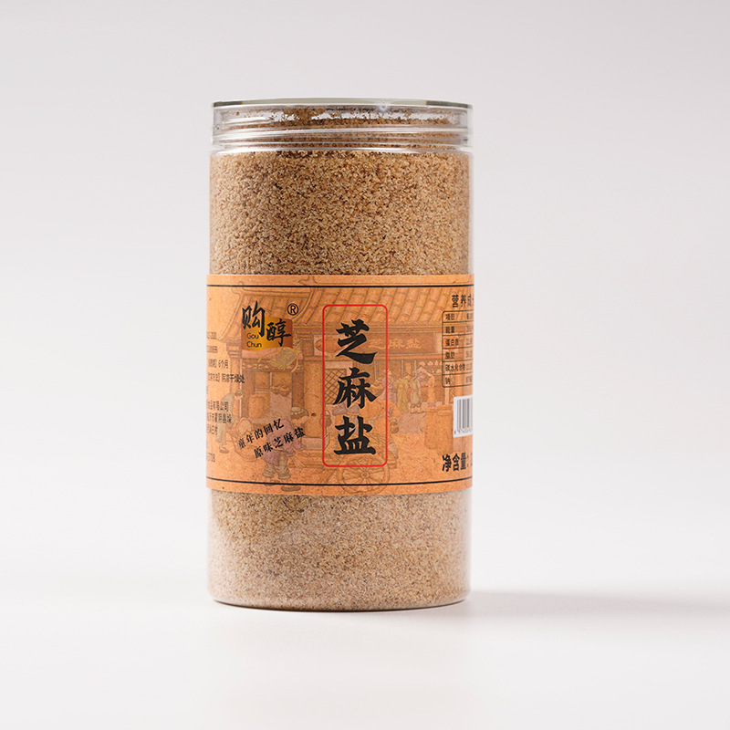 Sesame salt, pure hand-made, salty, dry-sesame powdered with buns, with 220g of speciality for barbecue sauce in the river.