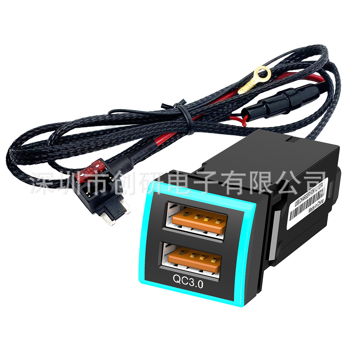 New USB air light vehicle charger for cross-border heat sales of car supplies.