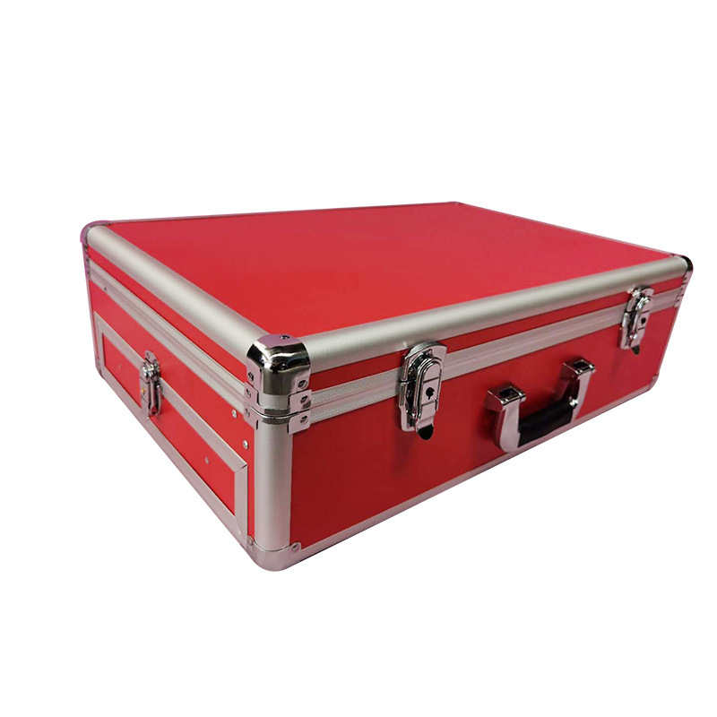 Mobile lottery scraping bins. Aluminium alloy portable graft handbags show box drawers.