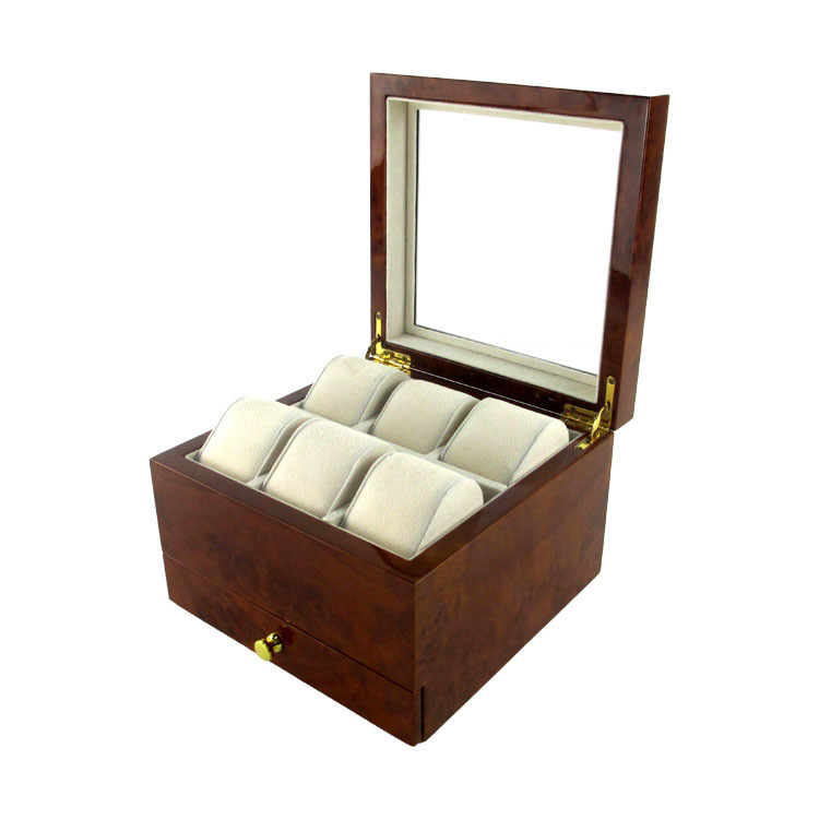 6/12 double-storey jewelry box for paint and jewelry drawers with woodline brightness