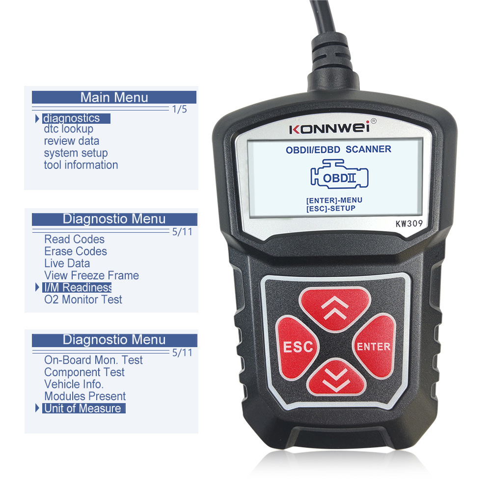 KW309 V309 V310 MS309 Code Reader Obd2 Scanner Car Fault Scanner