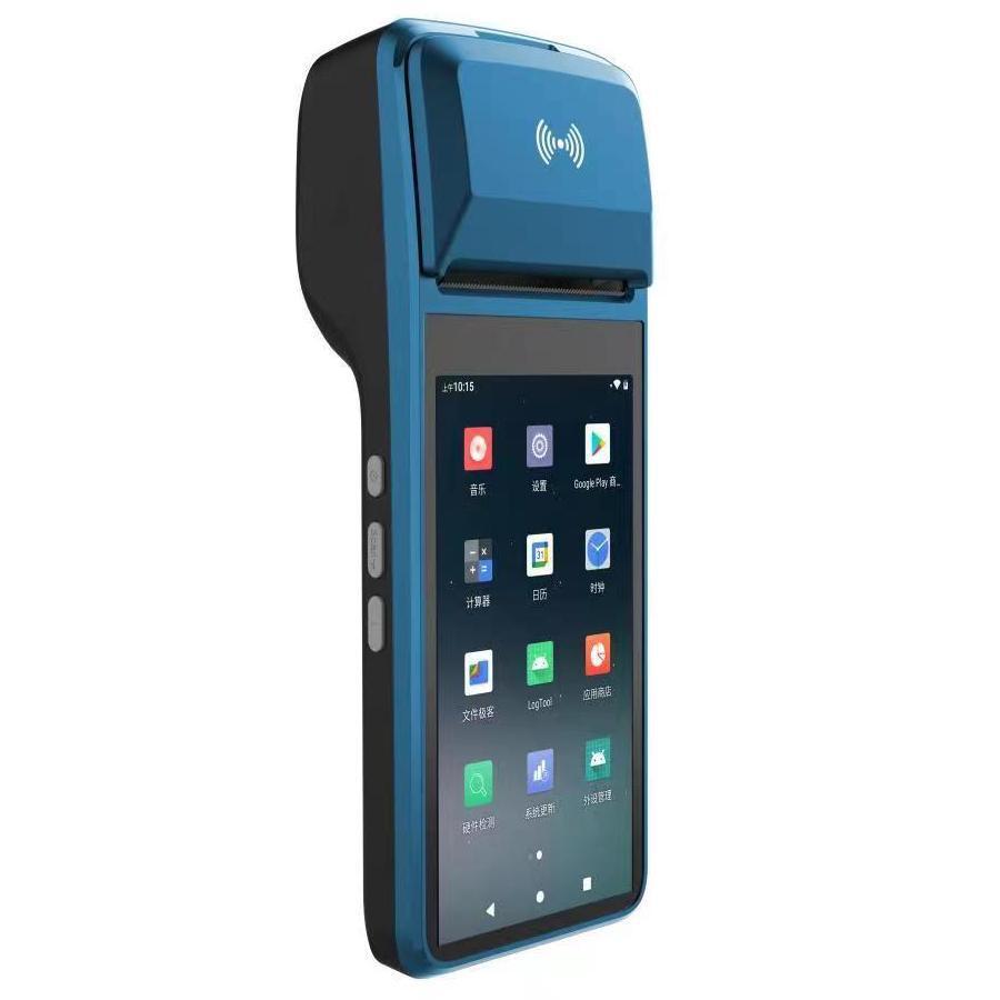 Five-inch handheld POS One-System Androids.