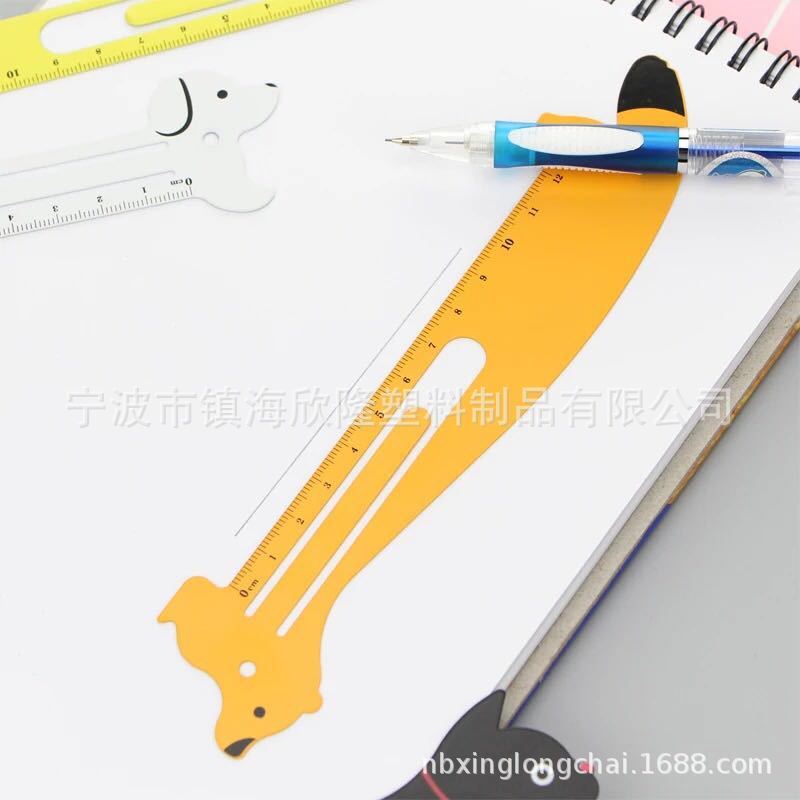 The cartoon bookmark ruler customizes the logo students' ruler.