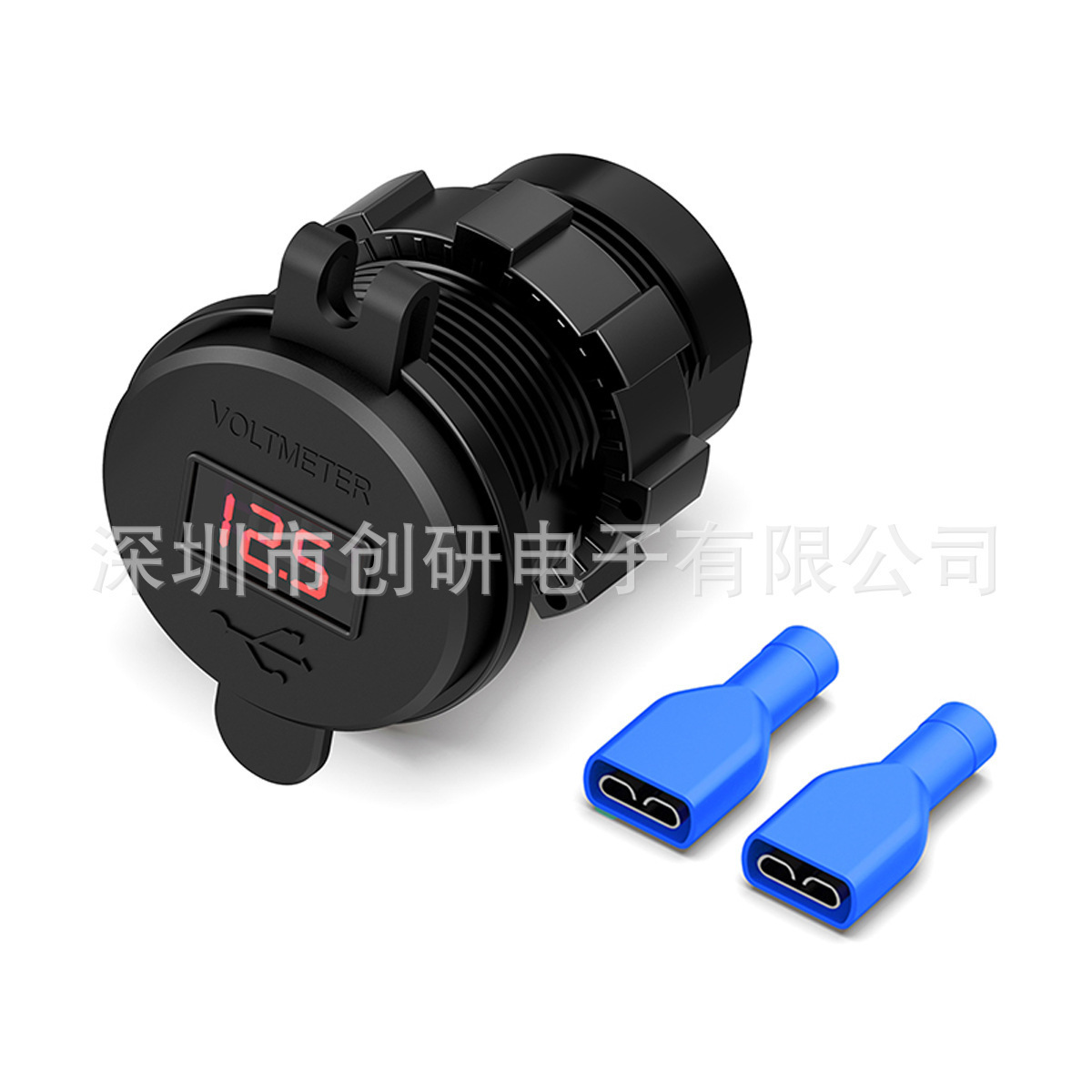 QC3.0 double QC3 for USB smart-band switch vehicle charger.