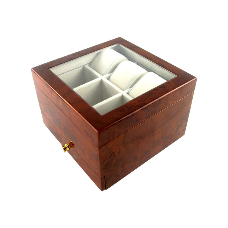 6/12 double-storey jewelry box for paint and jewelry drawers with woodline brightness