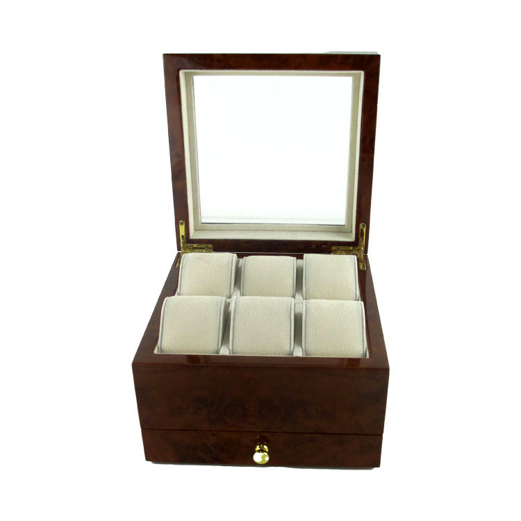 6/12 double-storey jewelry box for paint and jewelry drawers with woodline brightness