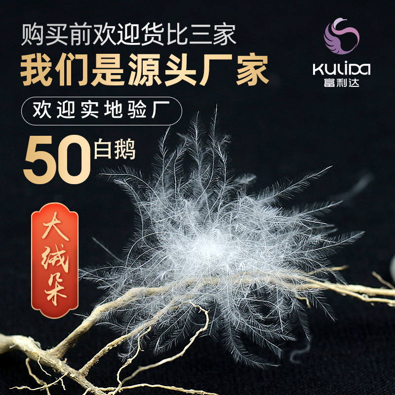 50 high-quality, pure white feather feathers loosely and warmly.