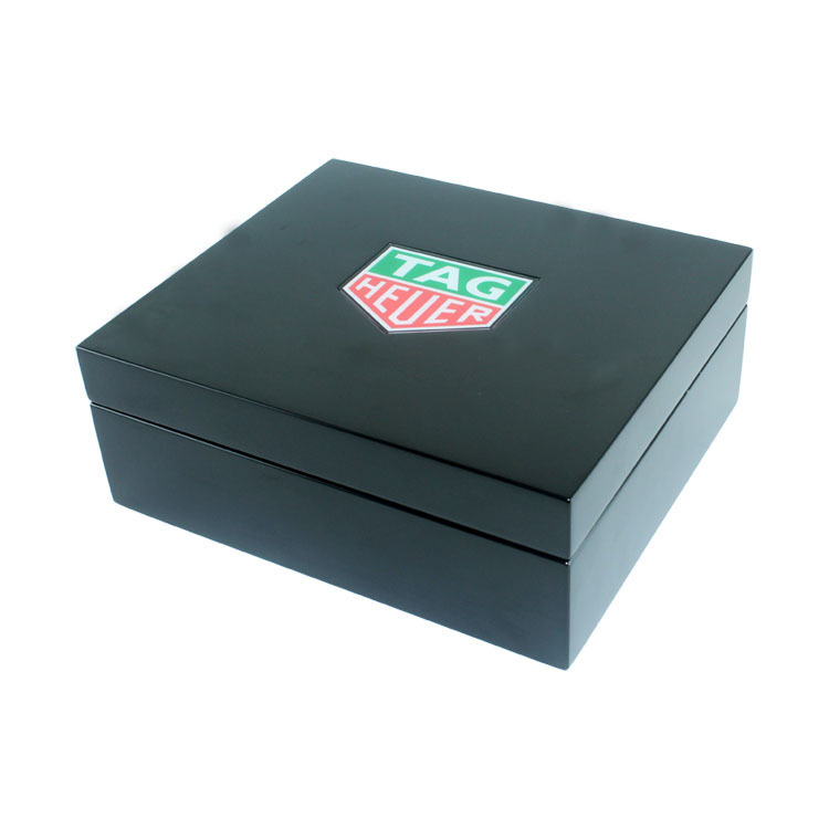 Foreign trade export source plant customised black dumb-painted wood case watch wrapping box wood box