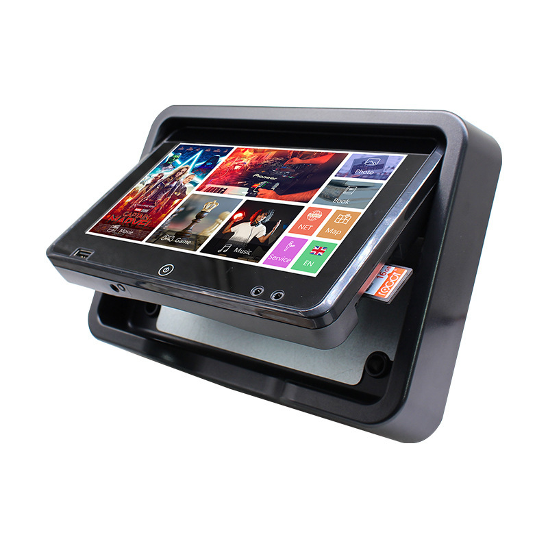 VOD high iron bus embedded in Anjo 10.0 system 8-inch video play monitor full screen touch