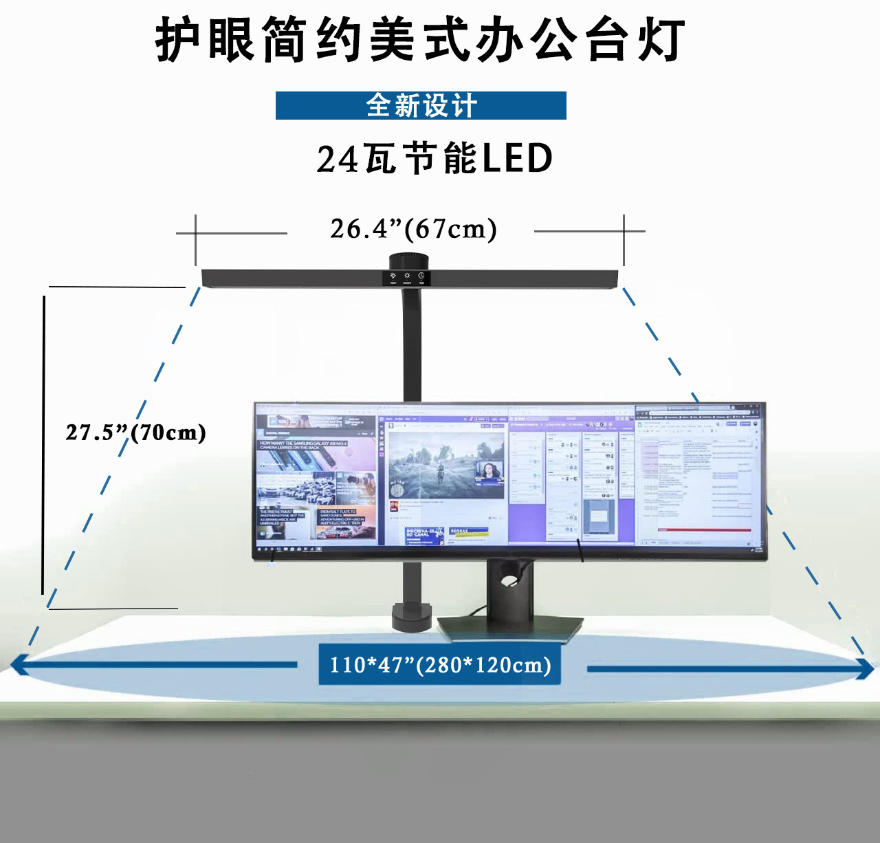 Đèn LED được bảo vệ mắt, bàn làm việc của người Mỹ, và nhà máy ánh sáng màn hình.