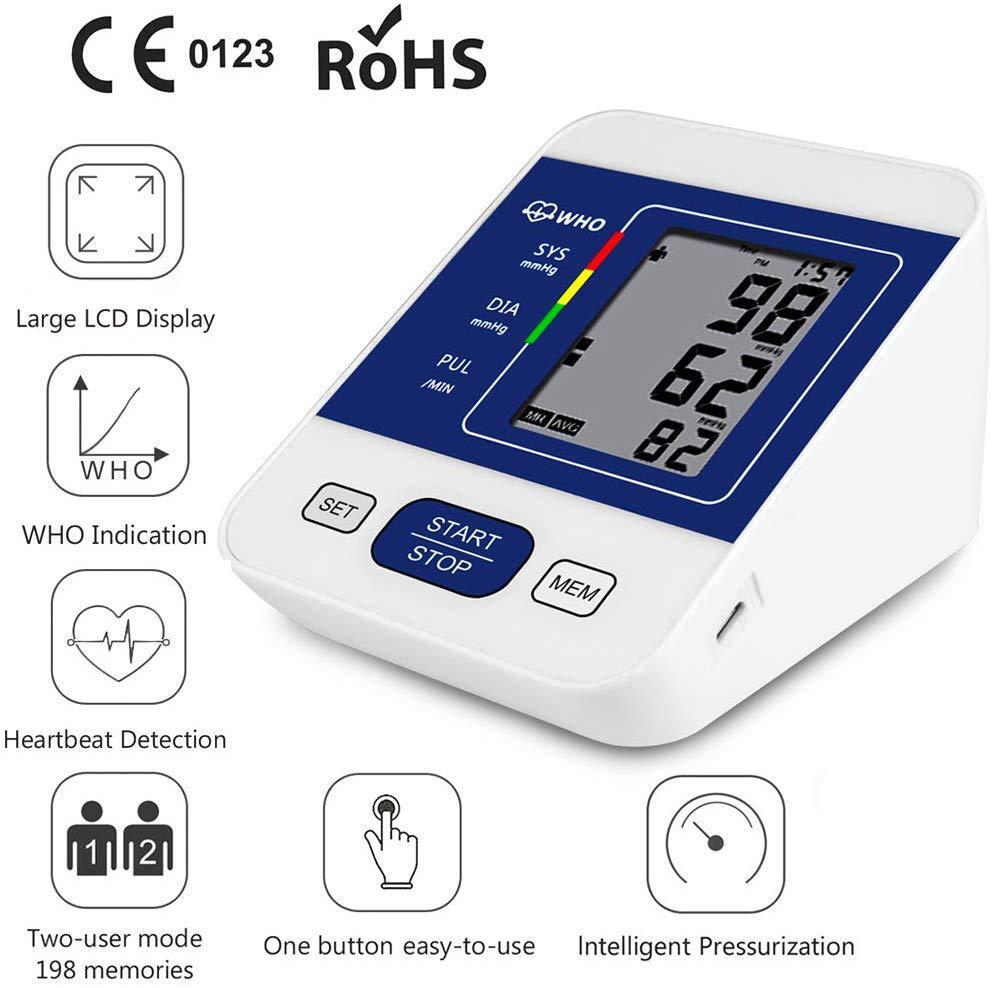 新款英文家用電子血壓儀電子血壓測量儀手臂式血壓計CE FDA MDL